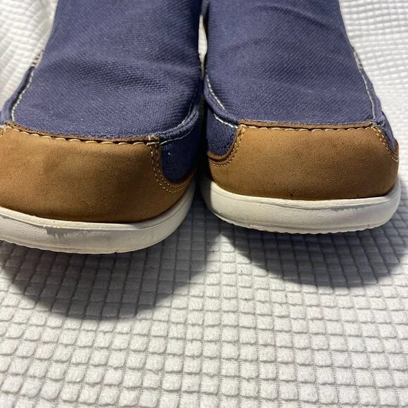 Crocs Men's Walu Luxe Canvas Slip-On Loafer Navy Brown 201161 M 11‎ Comfort